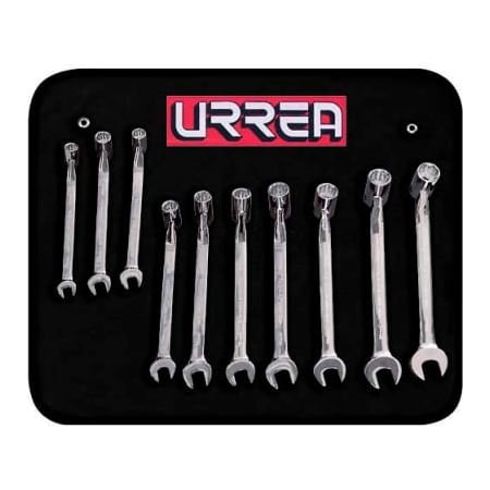 Urrea Urrea Flex Combination Metric Wrench Set, 1270HMF, 10 mm - 19 mm, 10 Piece Set 1270HMF